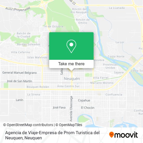 Agencia de Viaje-Empresa de Prom Turistica del Neuquen map