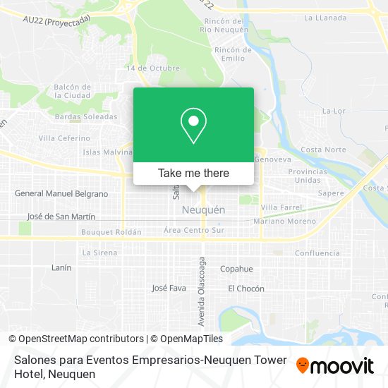 Mapa de Salones para Eventos Empresarios-Neuquen Tower Hotel