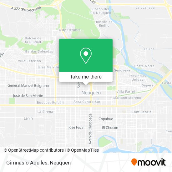 Gimnasio Aquiles map