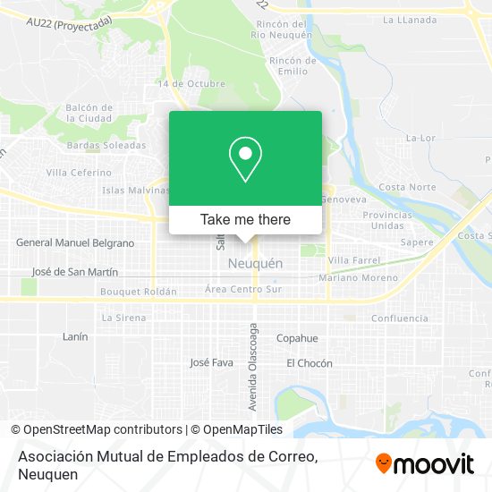 Asociación Mutual de Empleados de Correo map