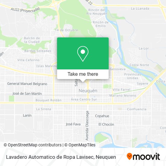 Lavadero Automatico de Ropa Lavisec map