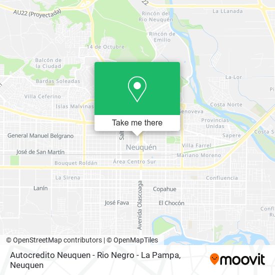 Autocredito Neuquen - Rio Negro - La Pampa map