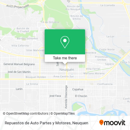 Mapa de Repuestos de Auto Partes y Motores
