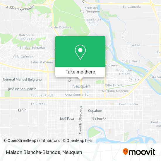 Maison Blanche-Blancos map