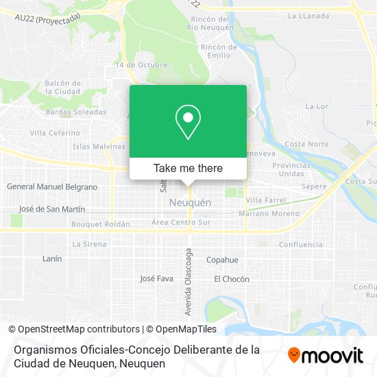 Organismos Oficiales-Concejo Deliberante de la Ciudad de Neuquen map