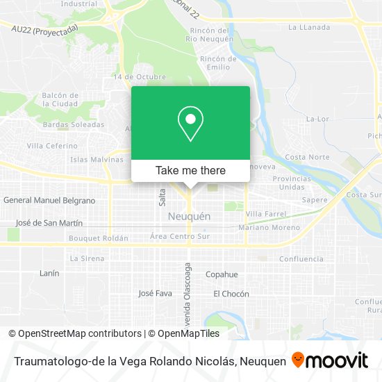 Traumatologo-de la Vega Rolando Nicolás map