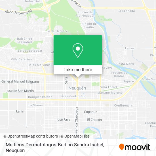 Medicos Dermatologos-Badino Sandra Isabel map