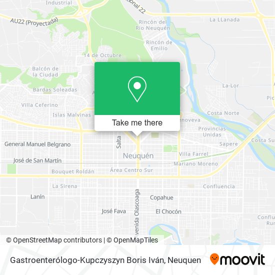 Gastroenterólogo-Kupczyszyn Boris Iván map