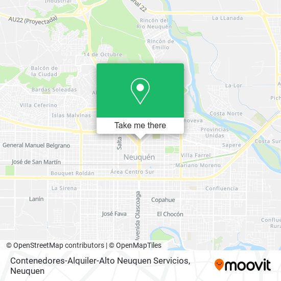 Contenedores-Alquiler-Alto Neuquen Servicios map