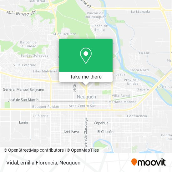 Vidal, emilia Florencia map
