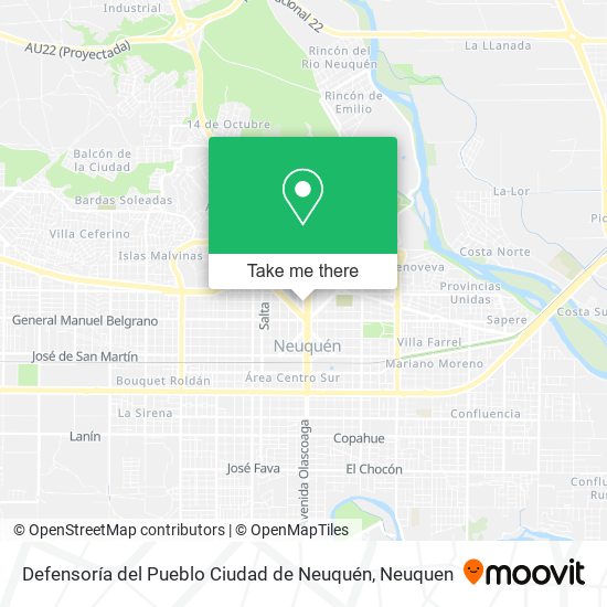 Defensoría del Pueblo Ciudad de Neuquén map