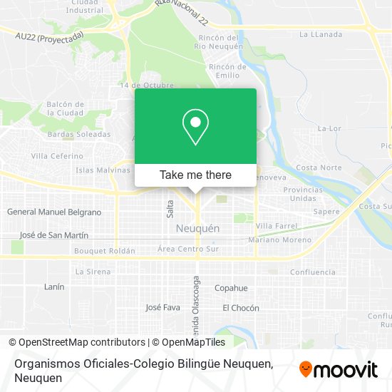 Organismos Oficiales-Colegio Bilingüe Neuquen map