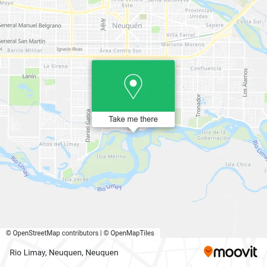 Rio Limay, Neuquen map