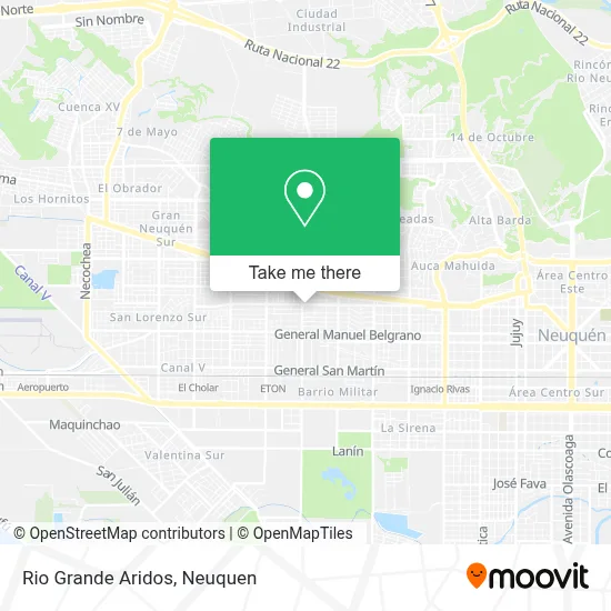 Rio Grande Aridos map