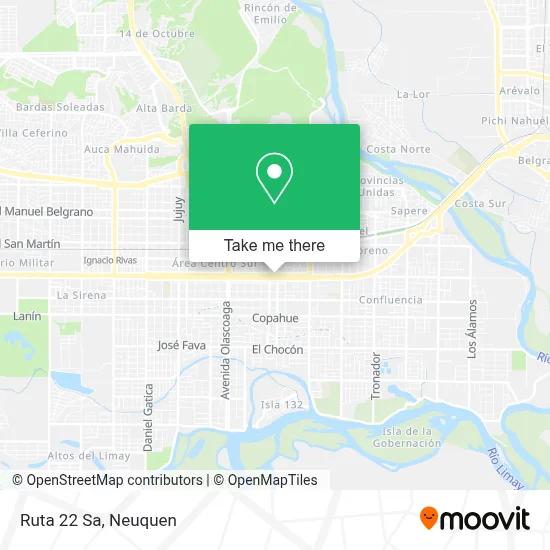 Ruta 22 Sa map