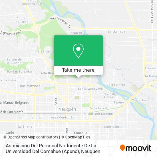 Asociación Del Personal Nodocente De La Universidad Del Comahue (Apunc) map