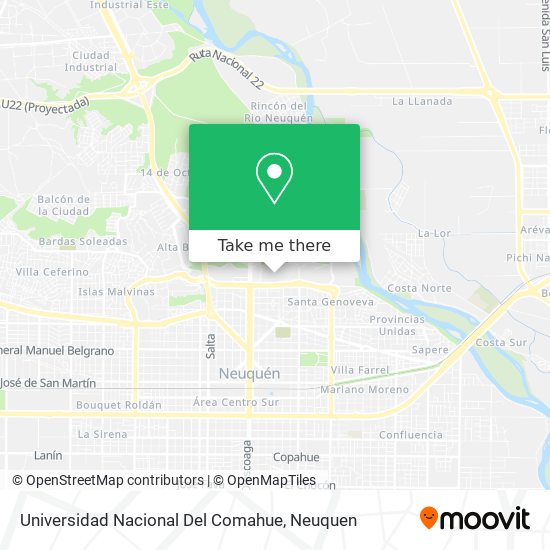 Mapa de Universidad Nacional Del Comahue