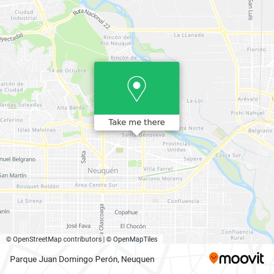 Mapa de Parque Juan Domingo Perón