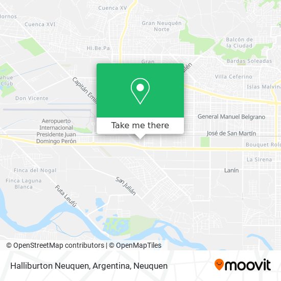 Halliburton Neuquen, Argentina map