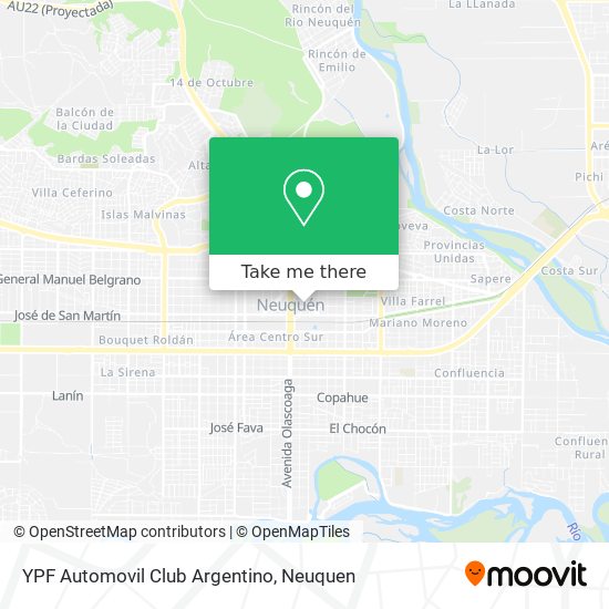 YPF Automovil Club Argentino map