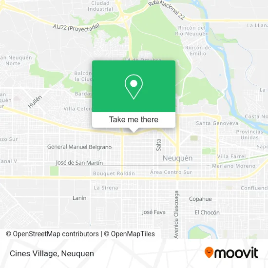 Mapa de Cines Village