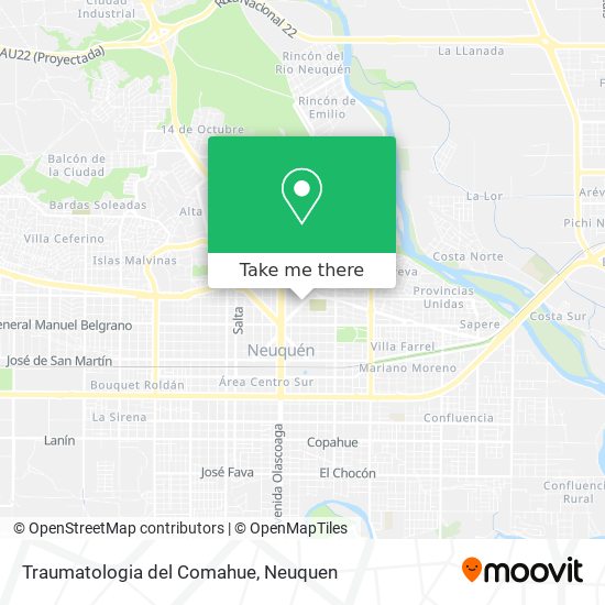 Traumatologia del Comahue map
