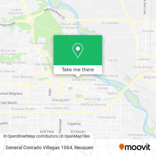 General Conrado Villegas 1064 map