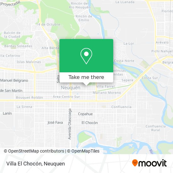 Mapa de Villa El Chocón