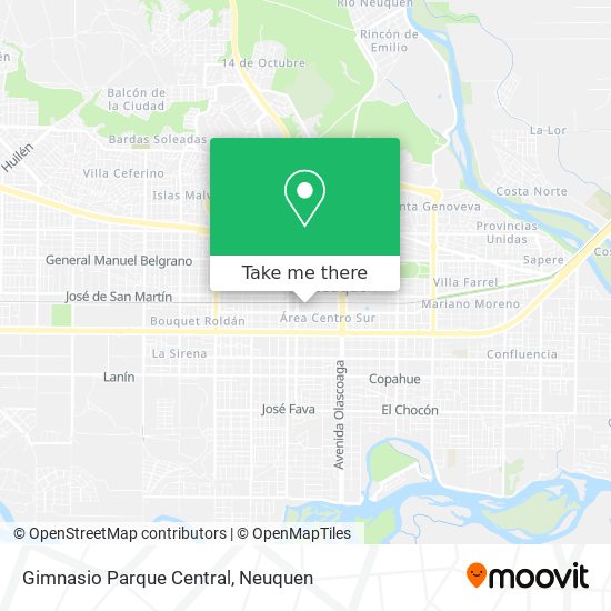 Gimnasio Parque Central map