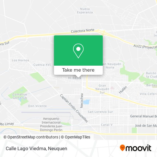 Calle Lago Viedma map