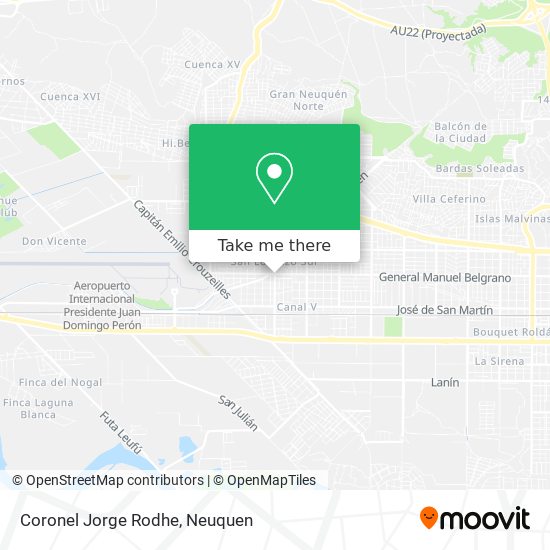 Mapa de Coronel Jorge Rodhe