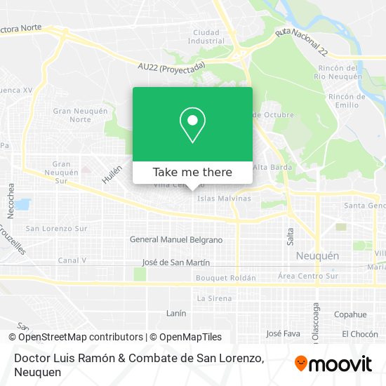 Doctor Luis Ramón & Combate de San Lorenzo map