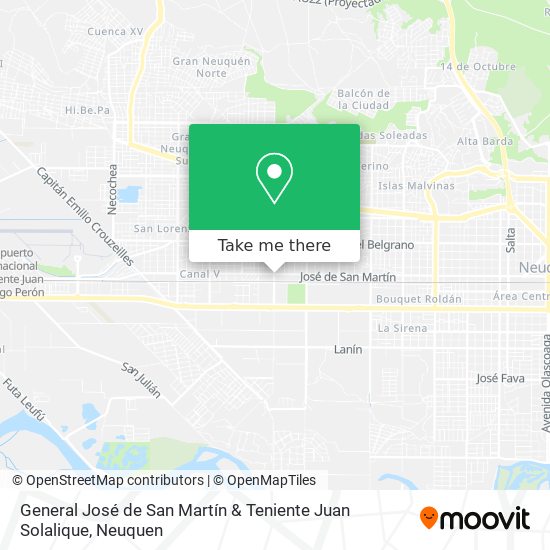 General José de San Martín & Teniente Juan Solalique map