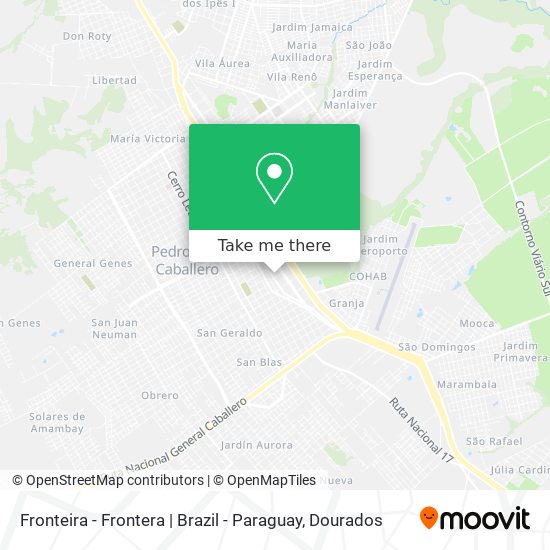 Fronteira - Frontera | Brazil - Paraguay map