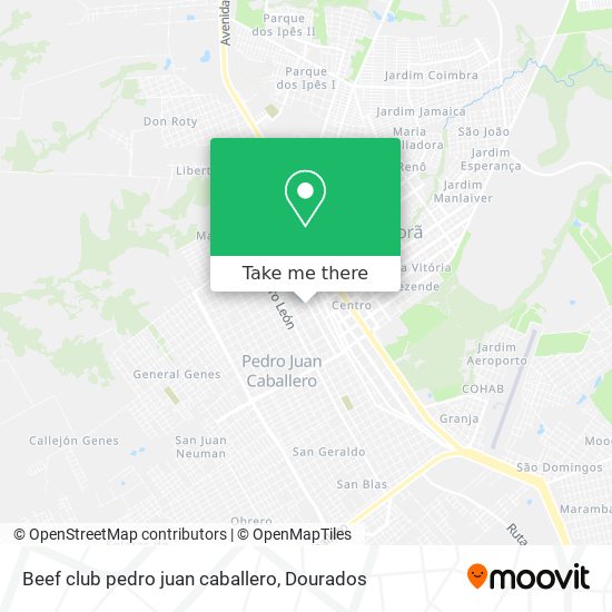 Beef club pedro juan caballero map