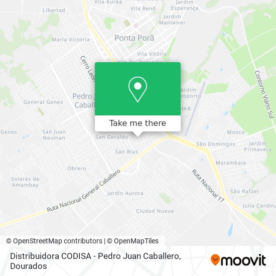 Distribuidora CODISA - Pedro Juan Caballero map