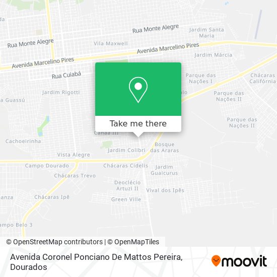 Avenida Coronel Ponciano De Mattos Pereira map