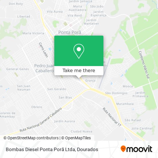 Bombas Diesel Ponta Porã Ltda map