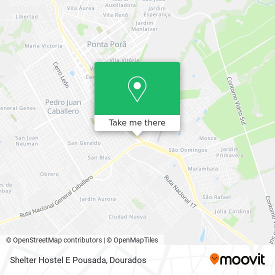 Shelter Hostel E Pousada map