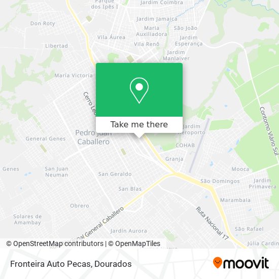 Fronteira Auto Pecas map