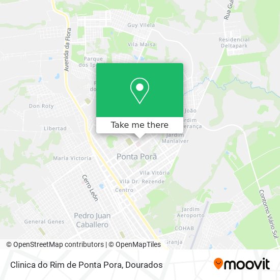 Clinica do Rim de Ponta Pora map