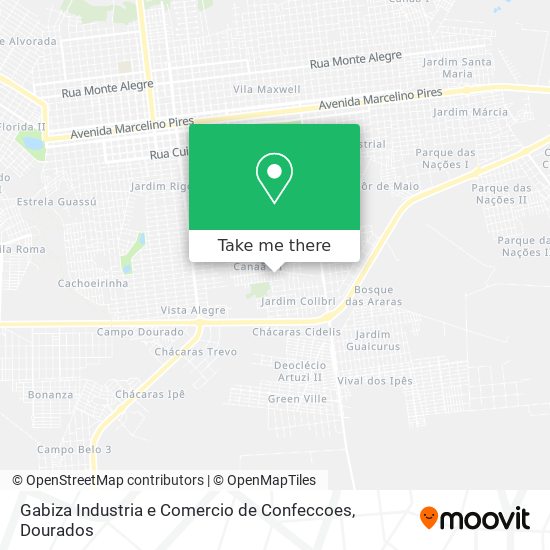Gabiza Industria e Comercio de Confeccoes map