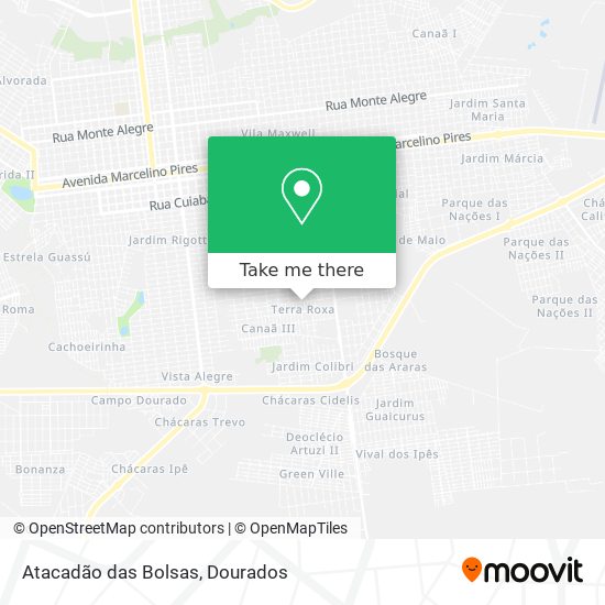 Atacadão das Bolsas map