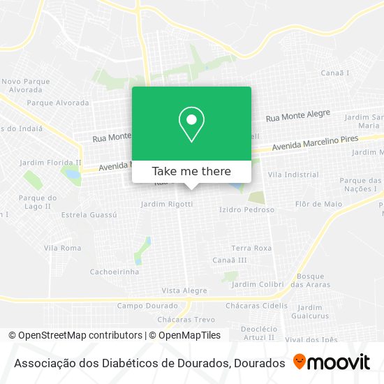 Associação dos Diabéticos de Dourados map