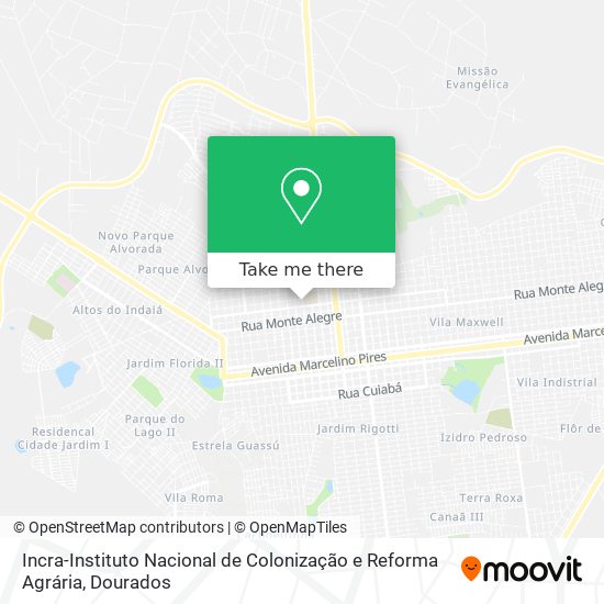 Incra-Instituto Nacional de Colonização e Reforma Agrária map