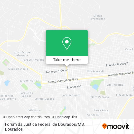 Forum da Justica Federal de Dourados / MS map