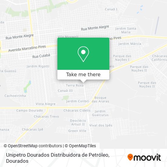 Unipetro Dourados Distribuidora de Petróleo map