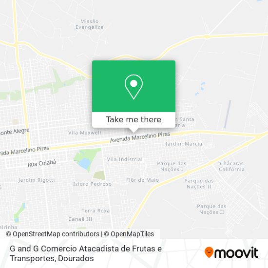 G and G Comercio Atacadista de Frutas e Transportes map