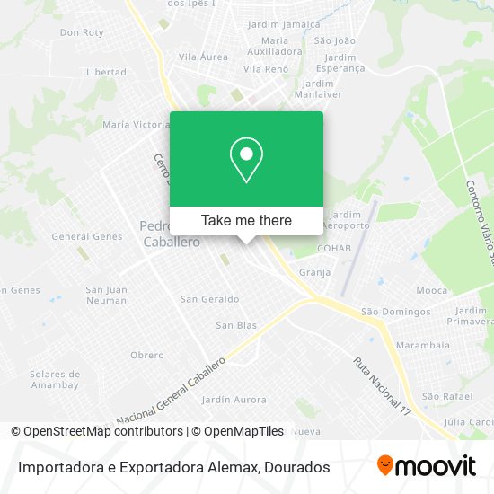 Importadora e Exportadora Alemax map
