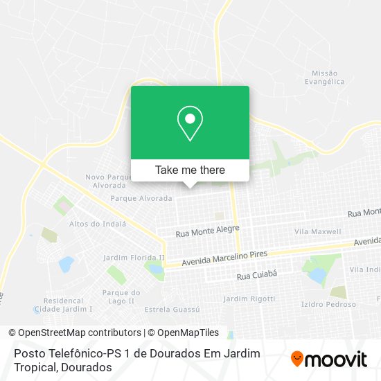 Posto Telefônico-PS 1 de Dourados Em Jardim Tropical map